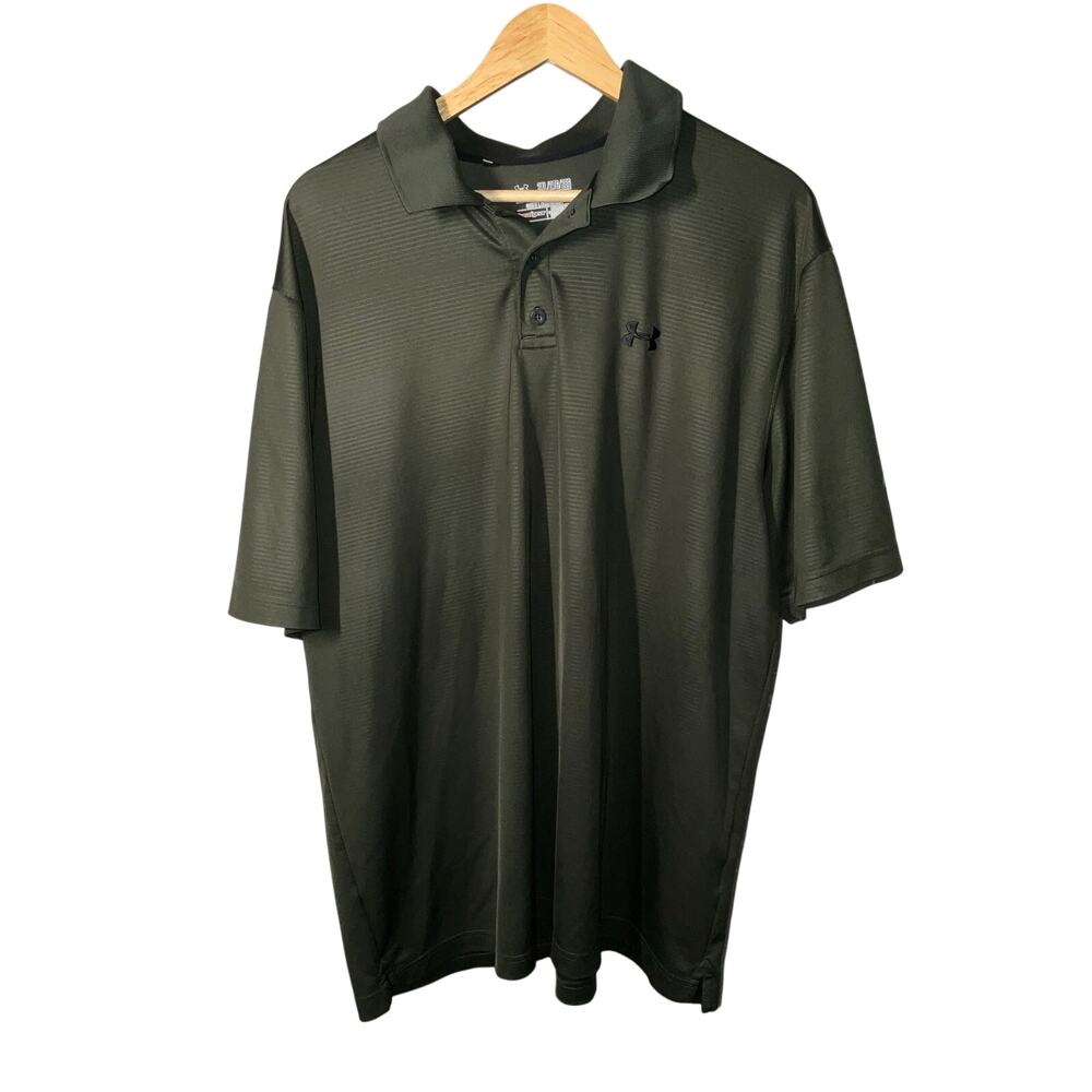 Under Armour Green HeatGear Short Sleeve Polo Size 2XL
